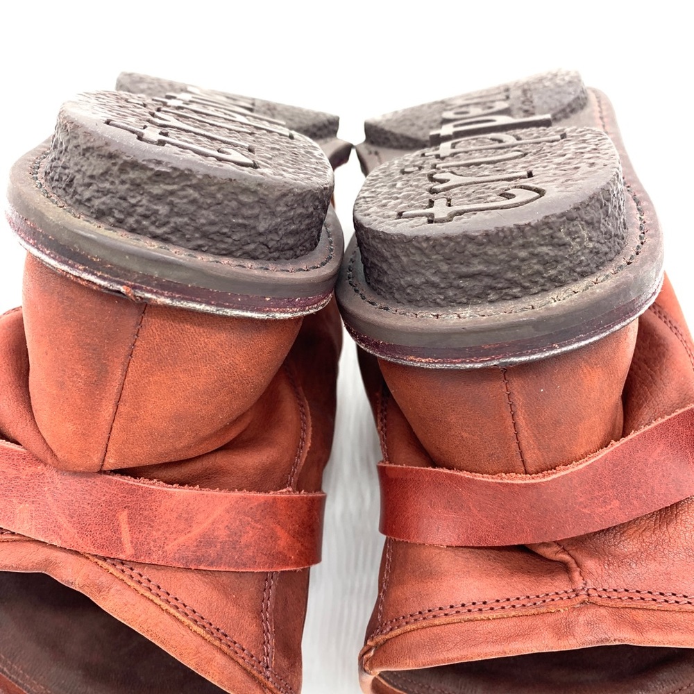 Trippen Bomb Orange Brown Leather Ankle Boots - Picture 12 of 13